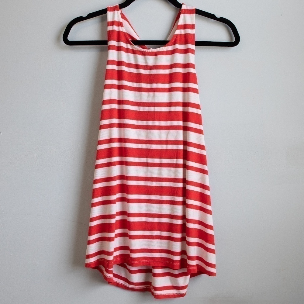Skies are Blue red/white stripe tank top-M
